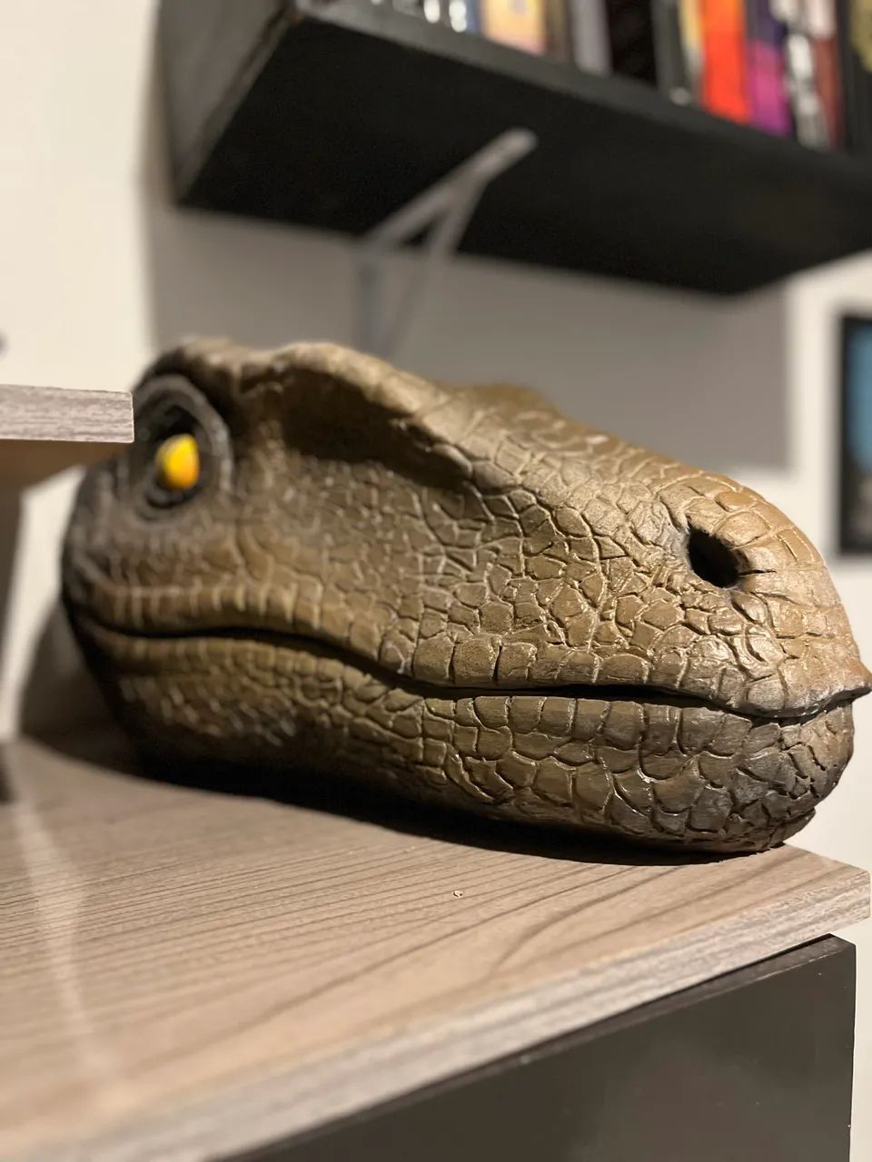Velociraptor Jurassic Park - estátua da cabeça  - Foto 4