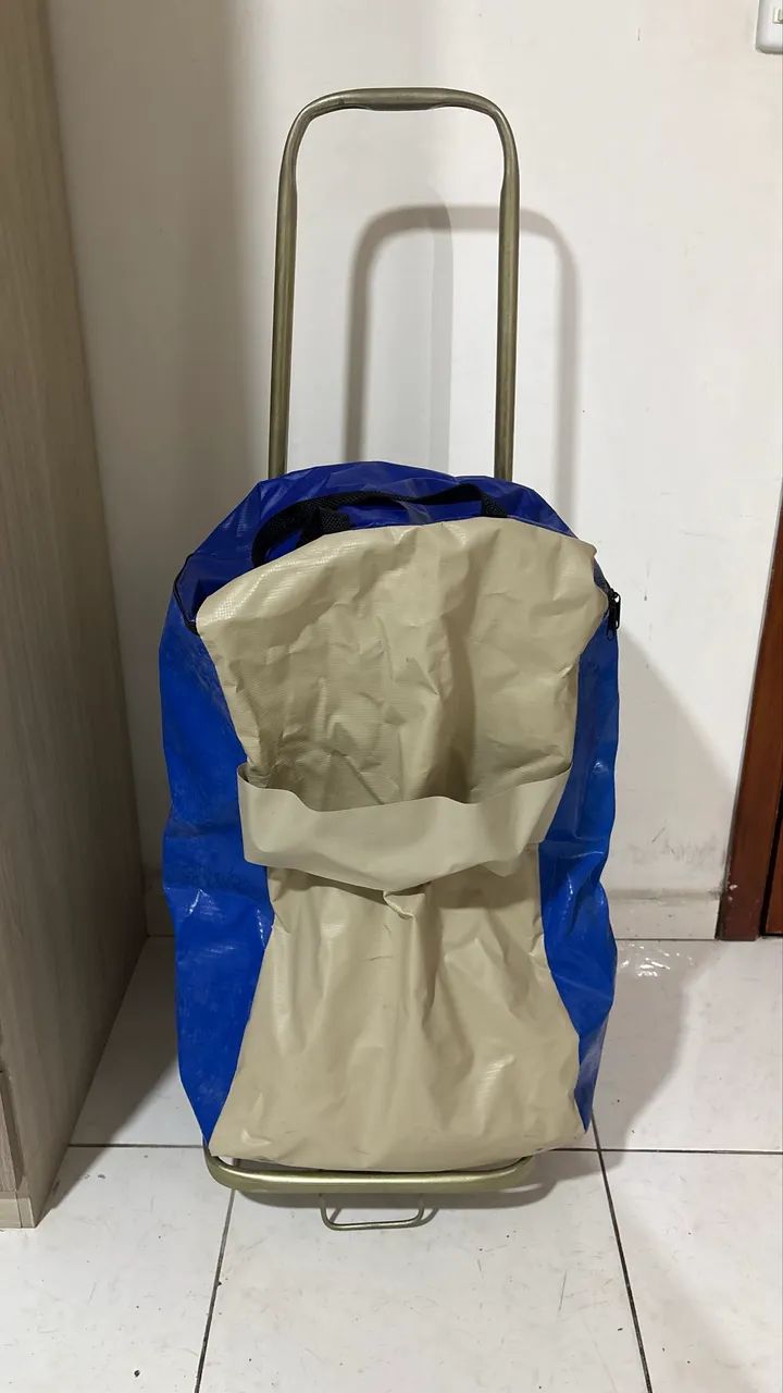 Carrinho de carga dobrável com sacão grande  - Foto 3