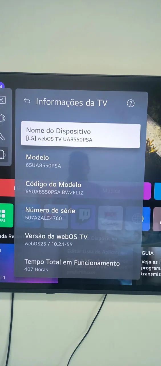 TV LG Smart 65? - Modelo 65UA8550PSA - webOS - Foto 2