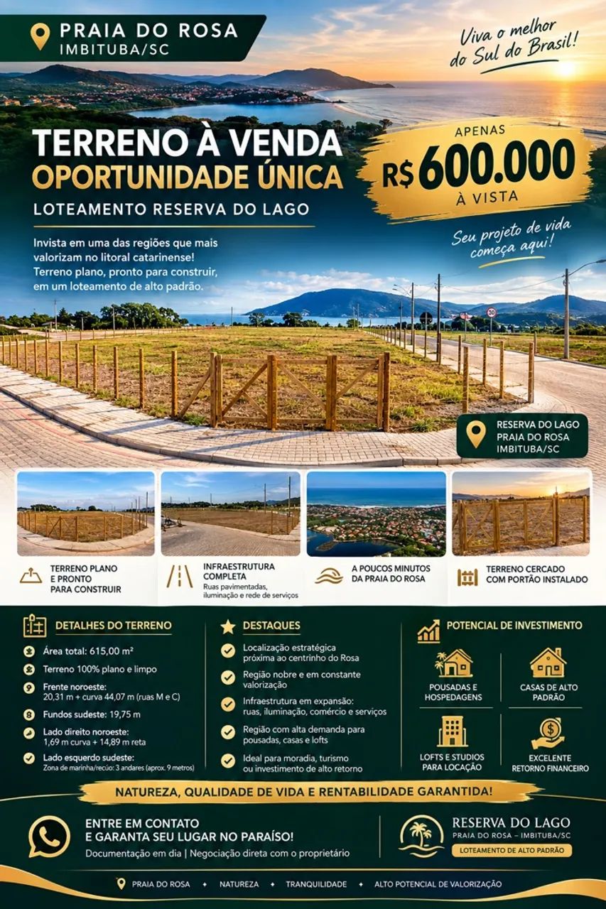 Terreno praia do Rosa 