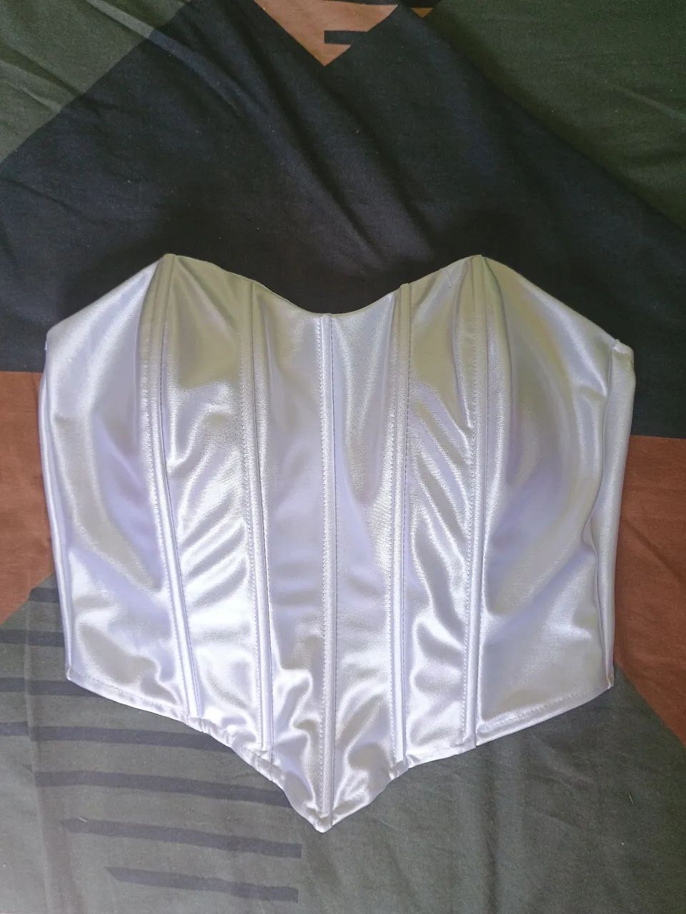 CORSET AZUL E BRANCO NOVO - Foto 3