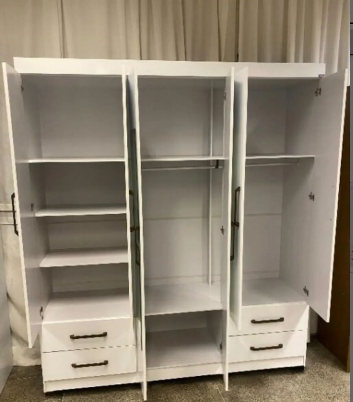 Guarda Roupa Branco Hercules Plus 6 Portas - Foto 2