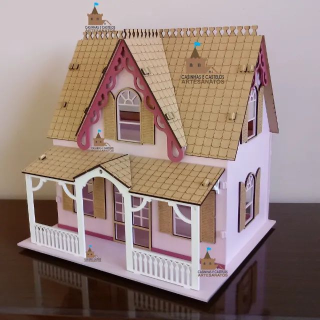 Casinha de Boneca Montada e Pintada - Foto 2