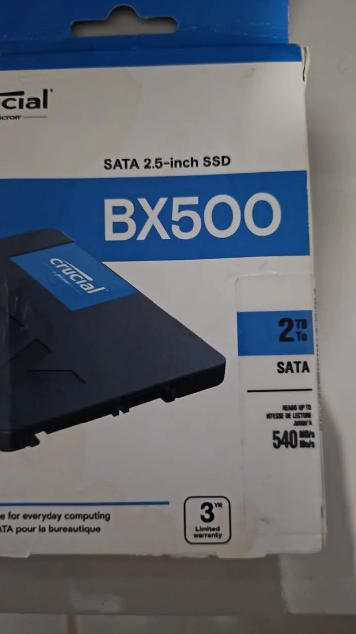 SSD Crucial BX500 2tb 100% de saúde  - Foto 3