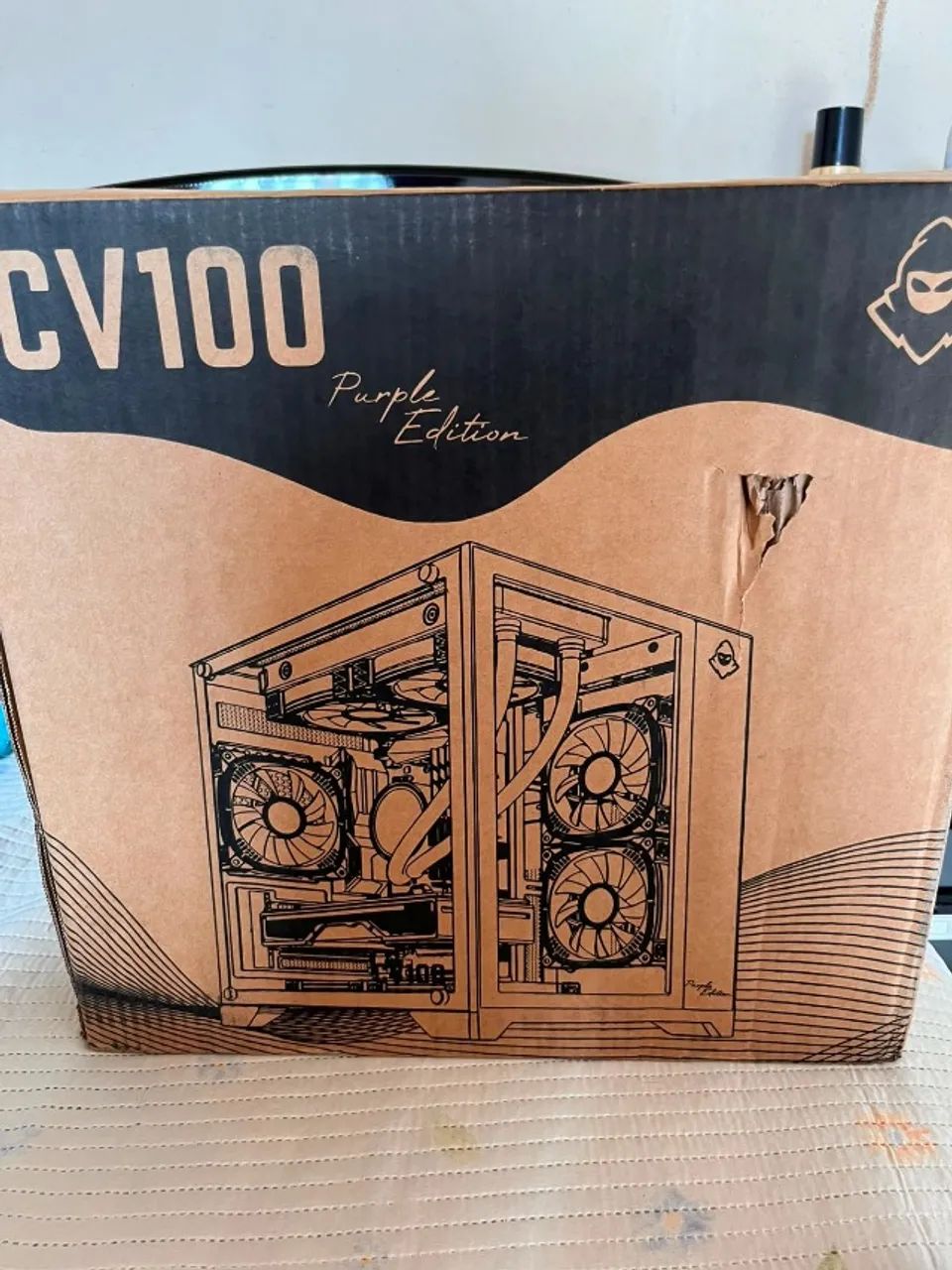 Gabinete CV100 Purple Edition, Black, Mid-Tower - Foto 4