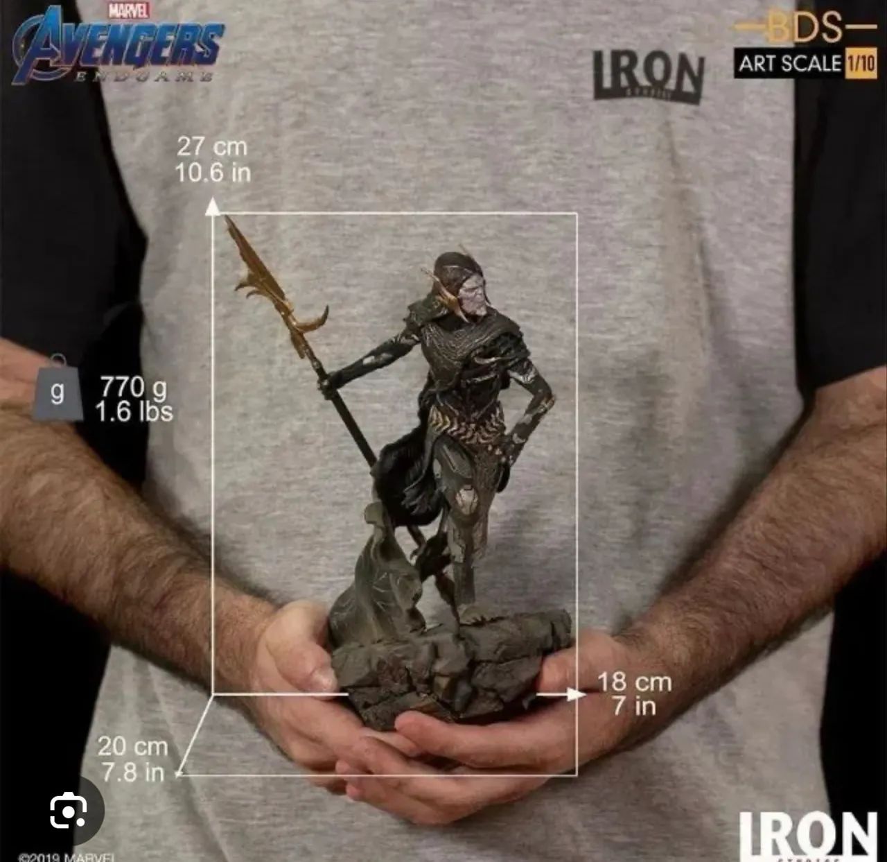 Corvus Glaive (Filhos de Thanos) 1/10 iron Studios - Foto 2