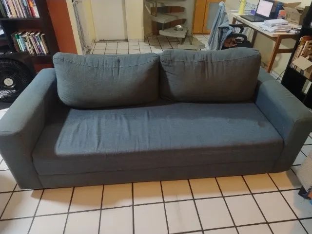 Sofá azul Tok Stok 65570221180674125