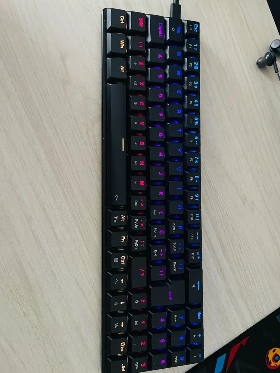 Teclado gamer redragon low profile 