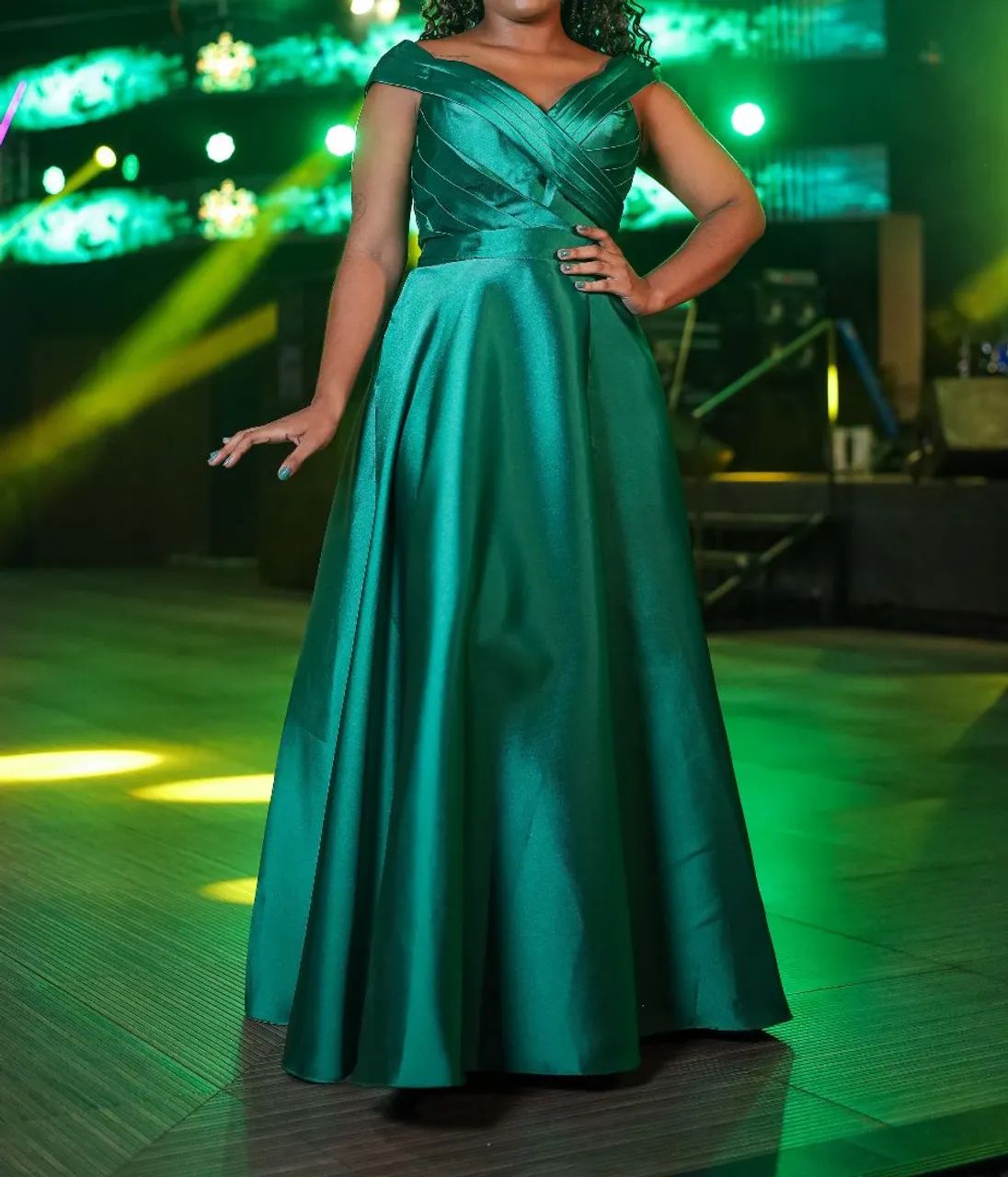 Vestido verde esmeralda 