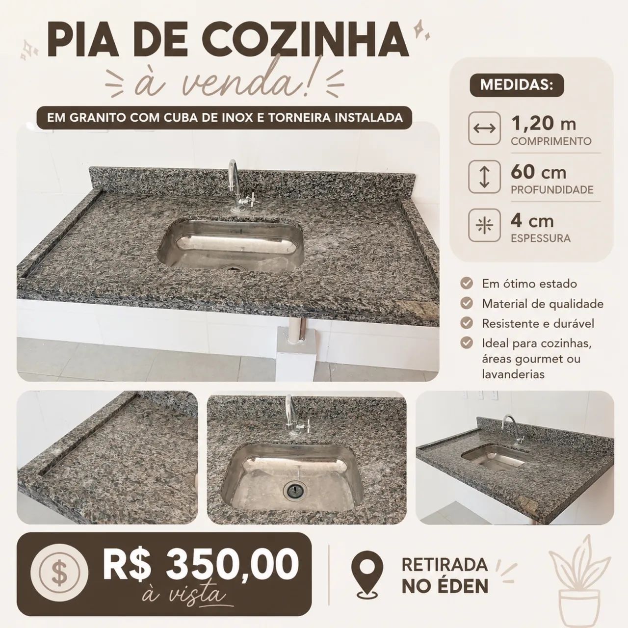 Pia de cozinha 