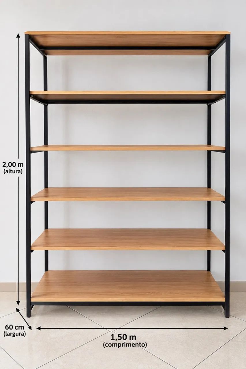Prateleira industrial mdf