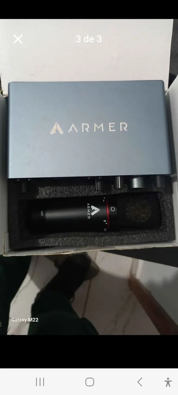 Microfone e placa de áudio Armer