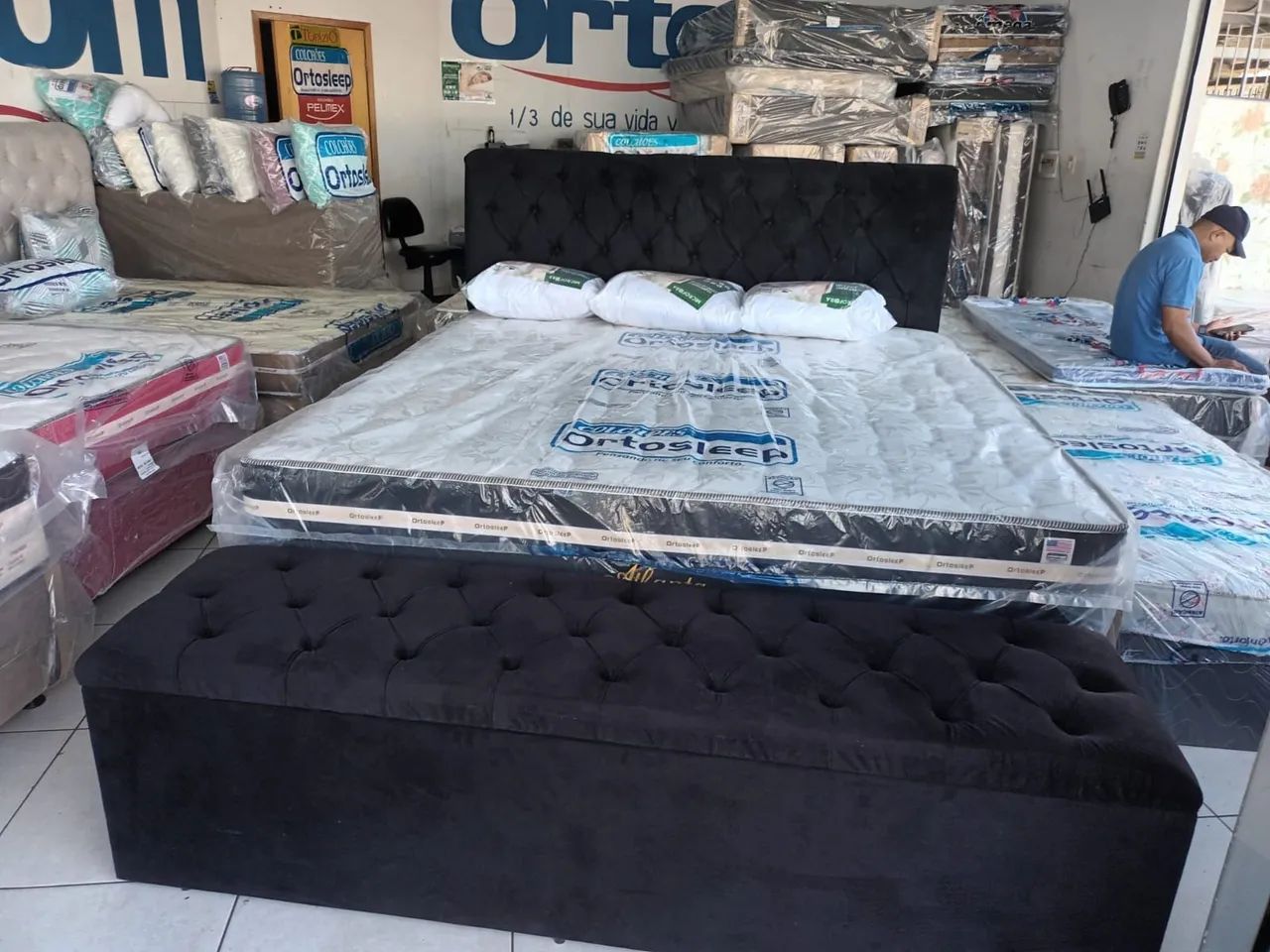 Cama super king conjunto completo 