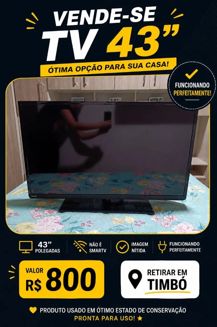 Tv 43 polegadas não e smartv 