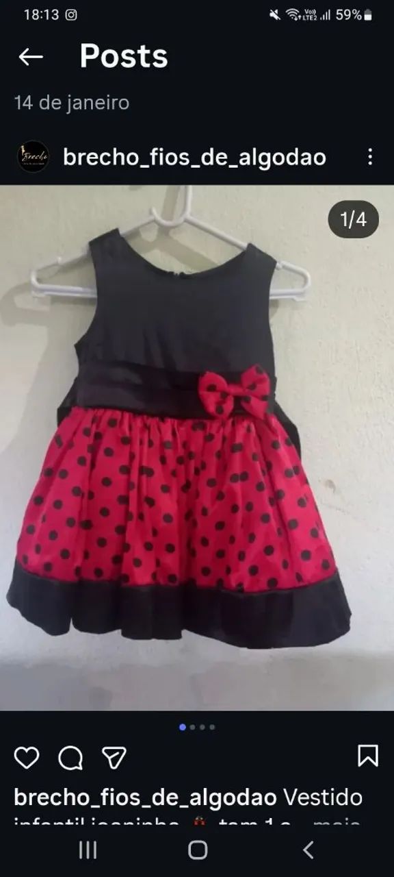 Vestido joaninha infantil lindo - Foto 2