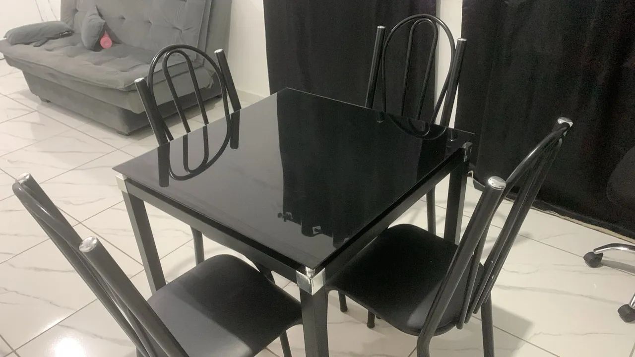 Mesa de vidro preta 65566200087427123