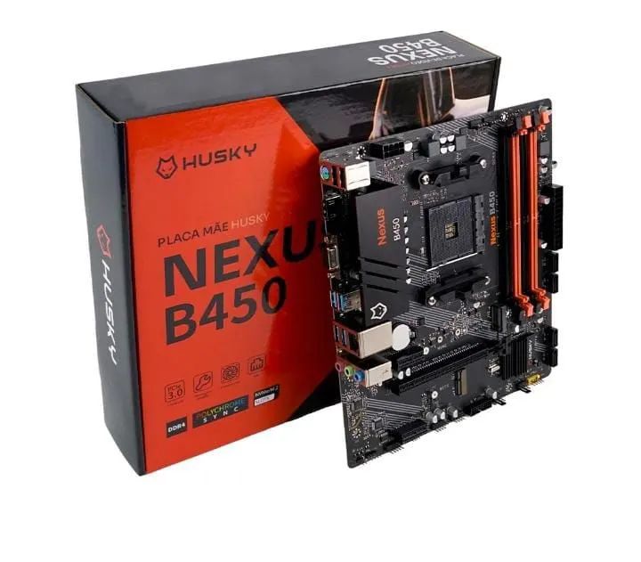 Placa mãe Husky Nexus B450 Nova
