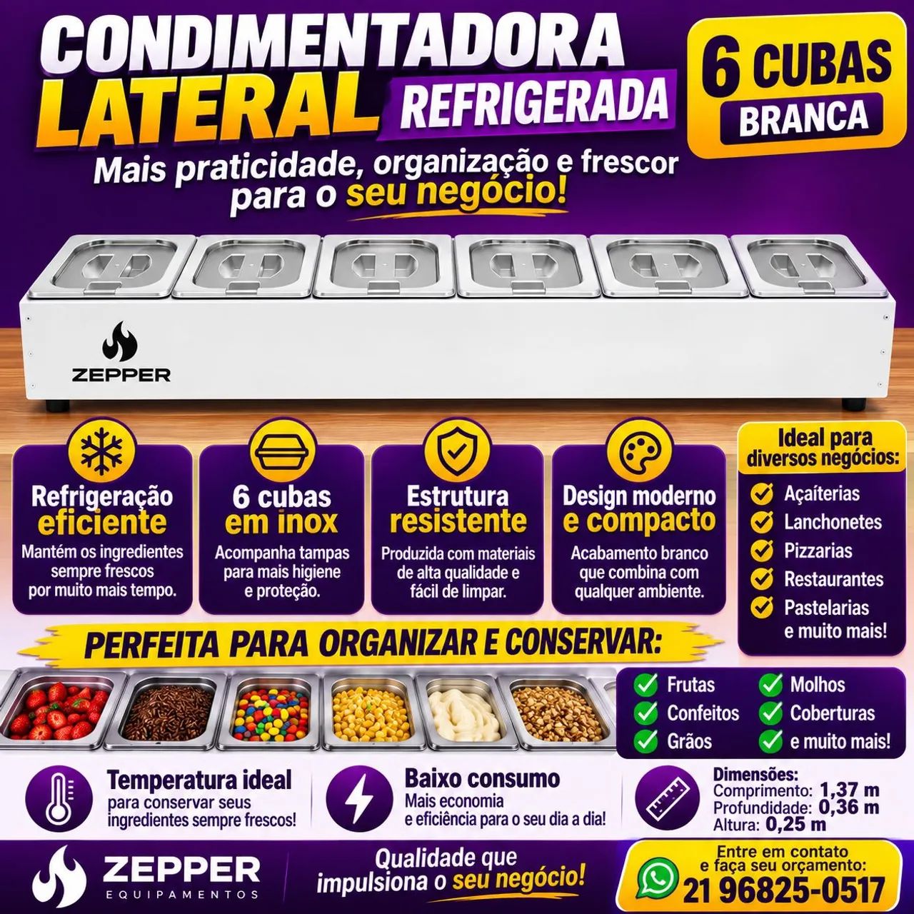 Condimentadora Refrigerada