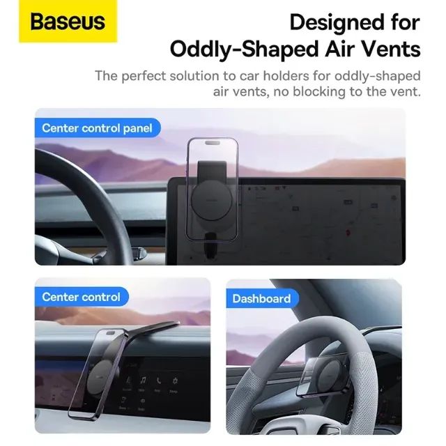Suporte Veicular Baseus Magnético Flexível C02 para Celular - Foto 3