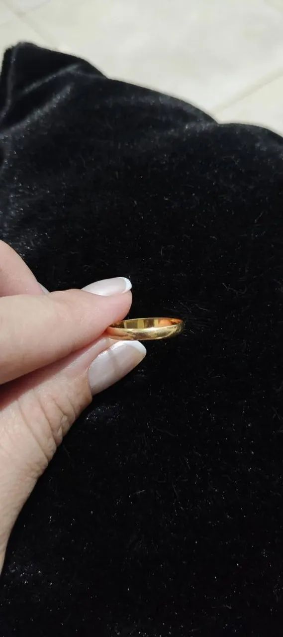 Aliança de ouro 1 grama TM 17