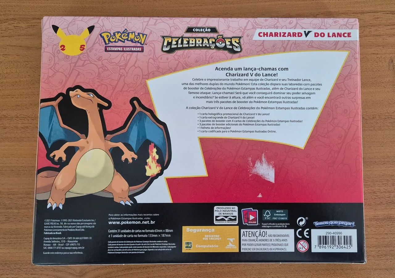 Pokémon TCG - Box Charizard do Lance - Celebrações - Original Copag - Foto 2