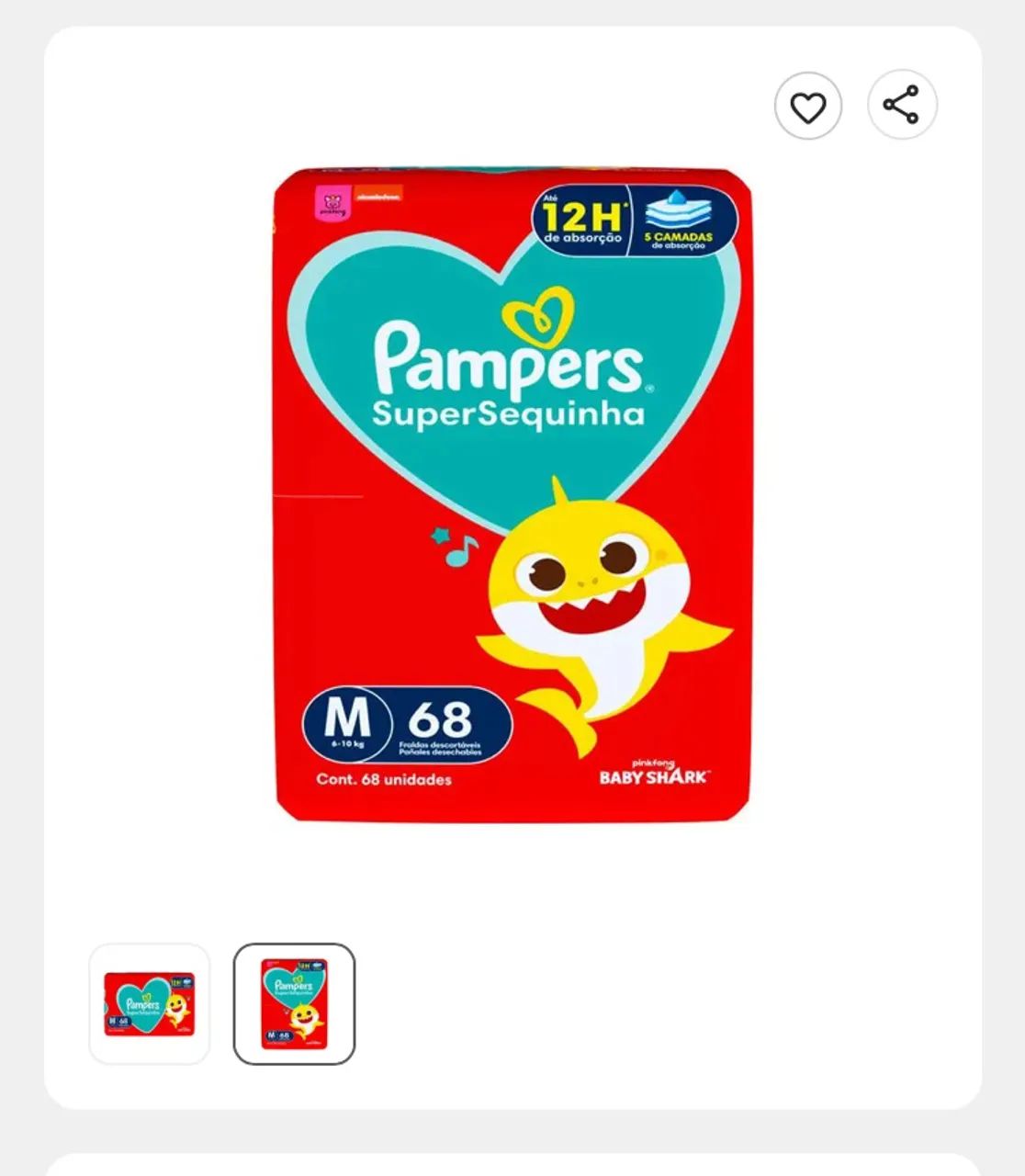 Vendo fralda Pampers TAM ?M
