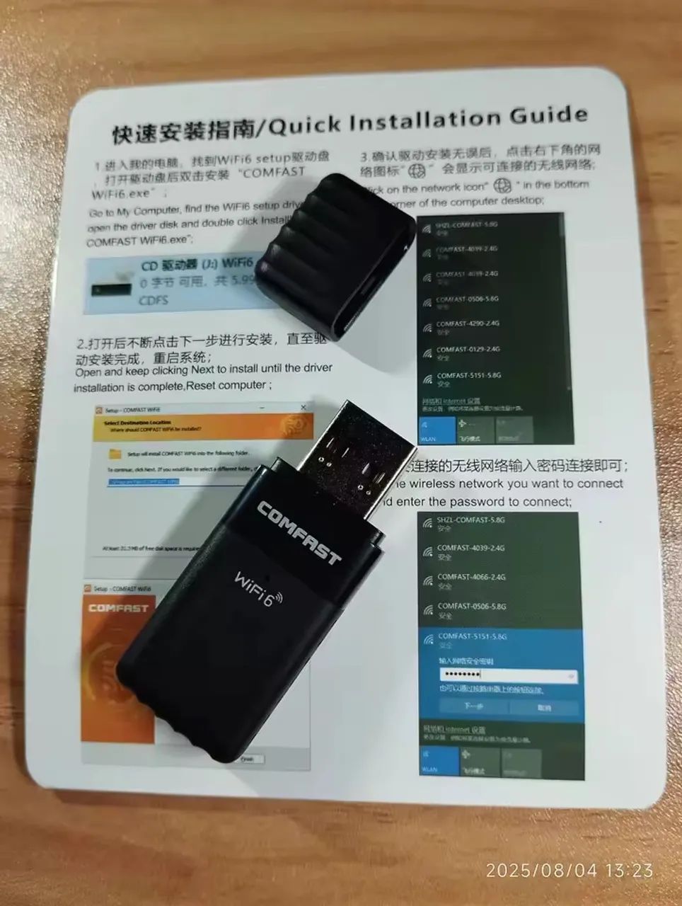 Adaptador USB Wi-Fi 6 + Bluetooth 5.3 COMFAST CF-943AX | Até 900 Mbps - Foto 3