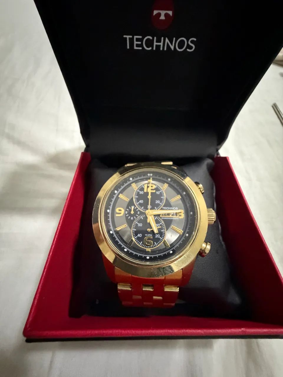 Relógio technos original quartz dourado - Foto 2