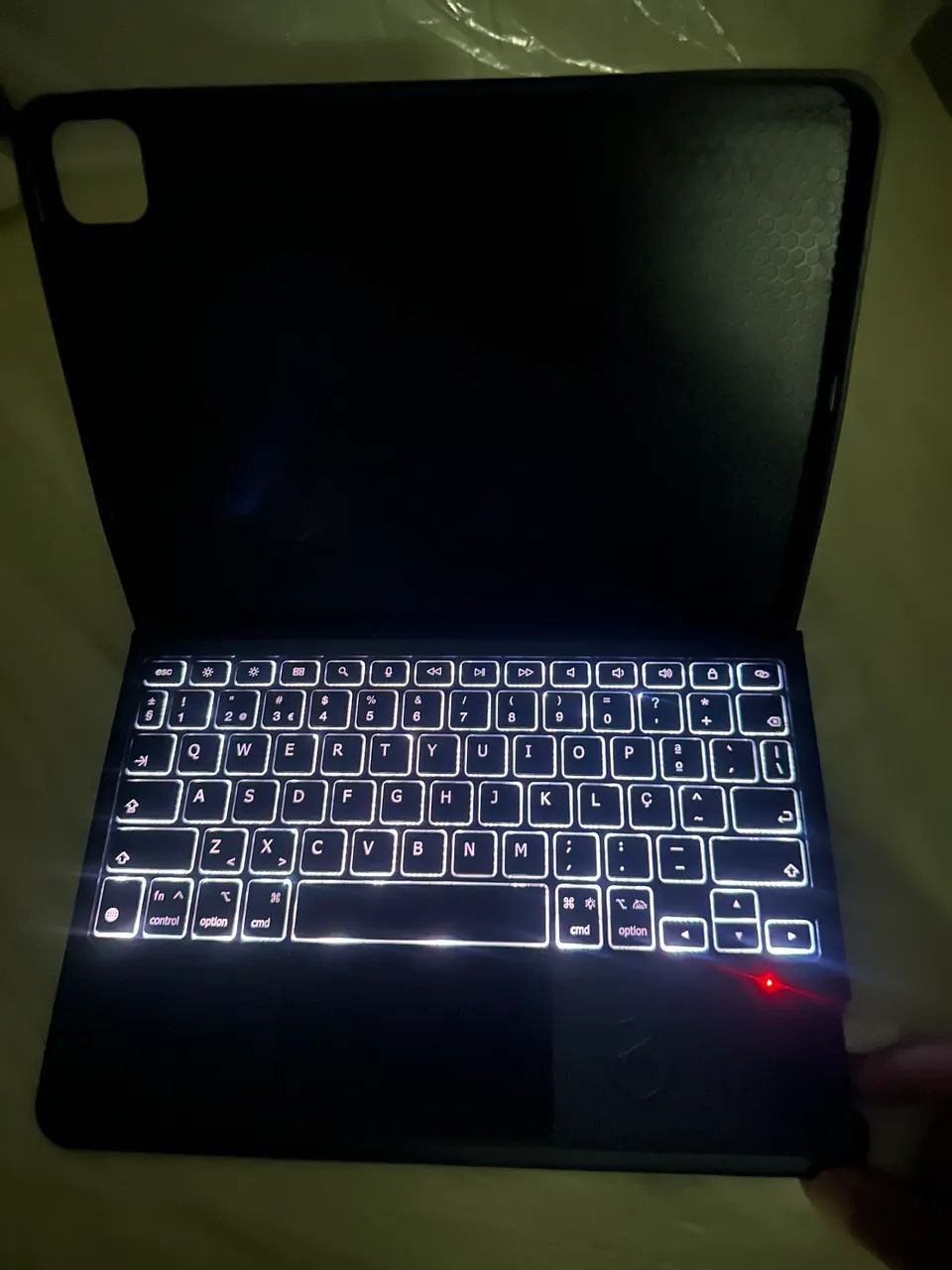 Capa Gshield Hybrid Teclado Bluetooth Touchpad iPad 10.9 11 Polegadas Cinza Escuro