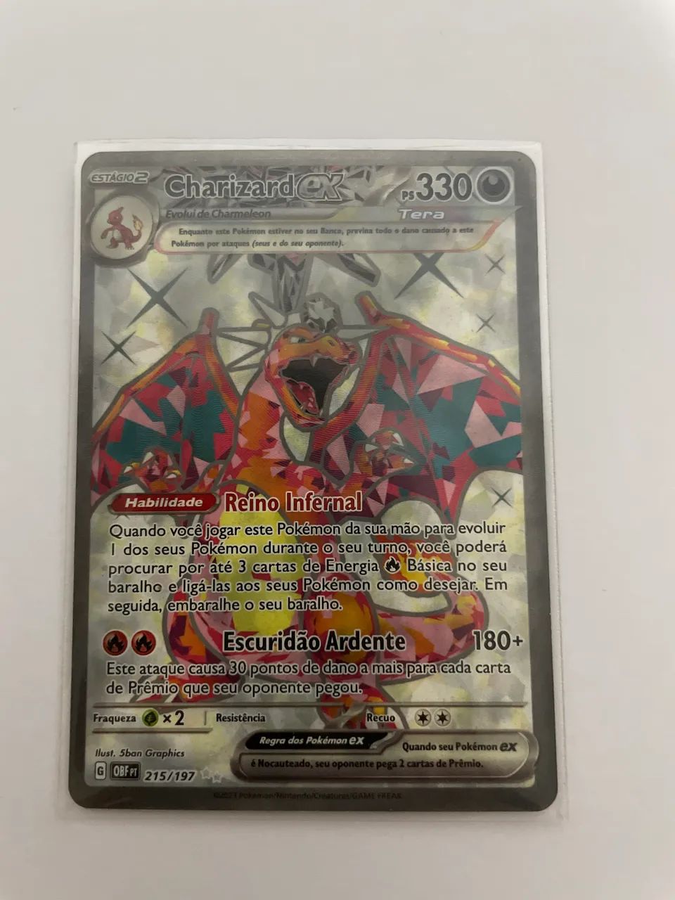 Carta Pokémon original copag-Charizard ex