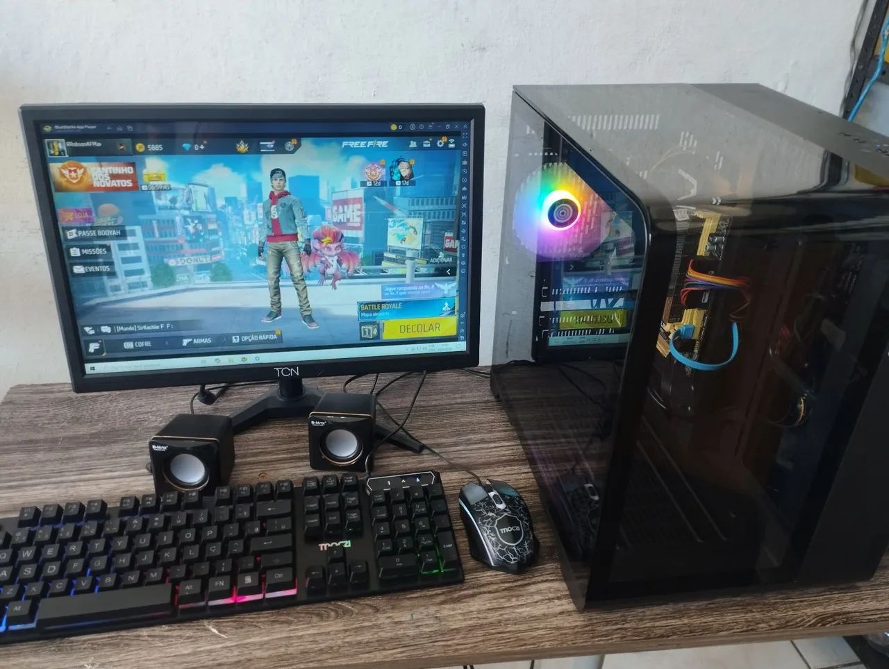 Computador game Completo - pra jogar FREE FIRE e ROBLOX  - Foto 3