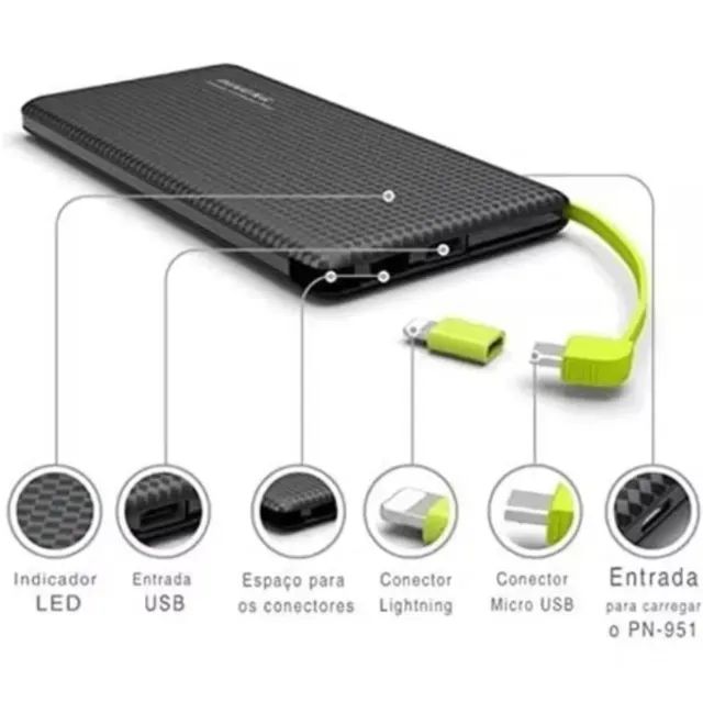 Carregador Portátil Power Bank 10.000mah (Lacrado) - Original - Foto 2