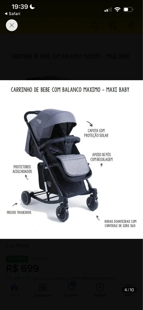 Carrinho de Bebê Maxi Baby Máximo  - Foto 3