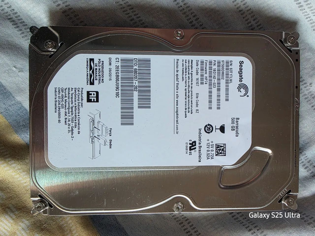 Hd 500gb seagate funcionando perfeitamente 