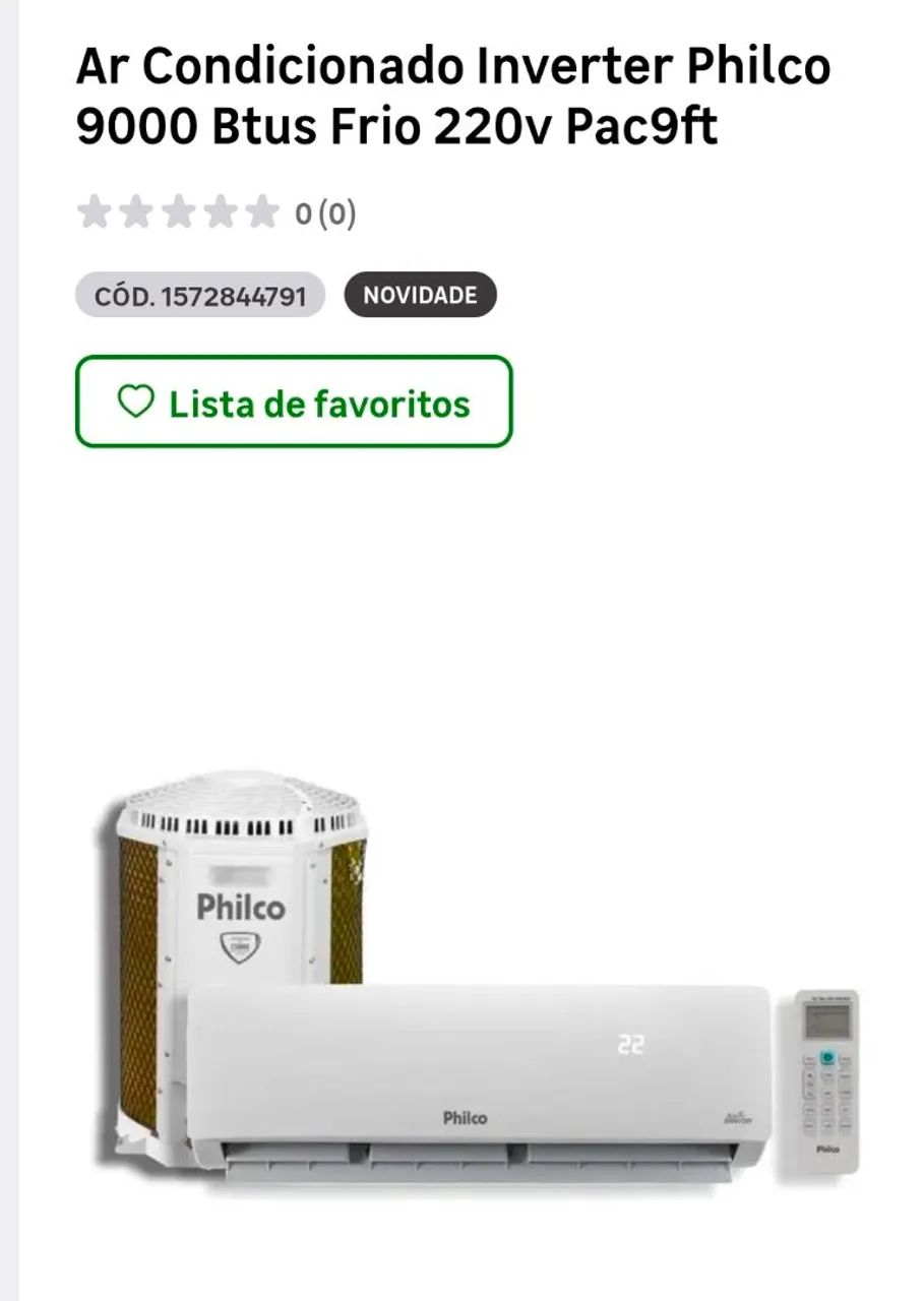Ar Condicionado Split Philco