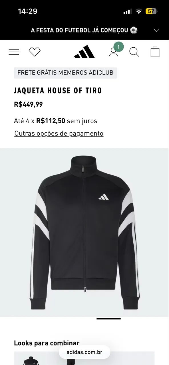 Jaqueta house of tiro Adidas - Foto 3