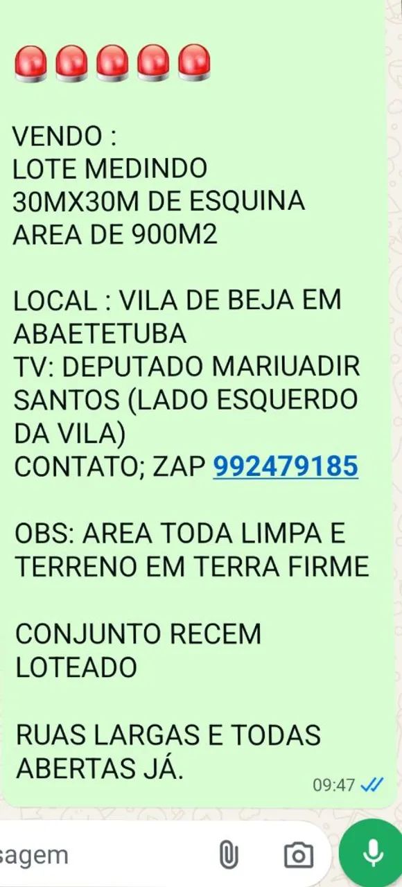 Vendo terreno no