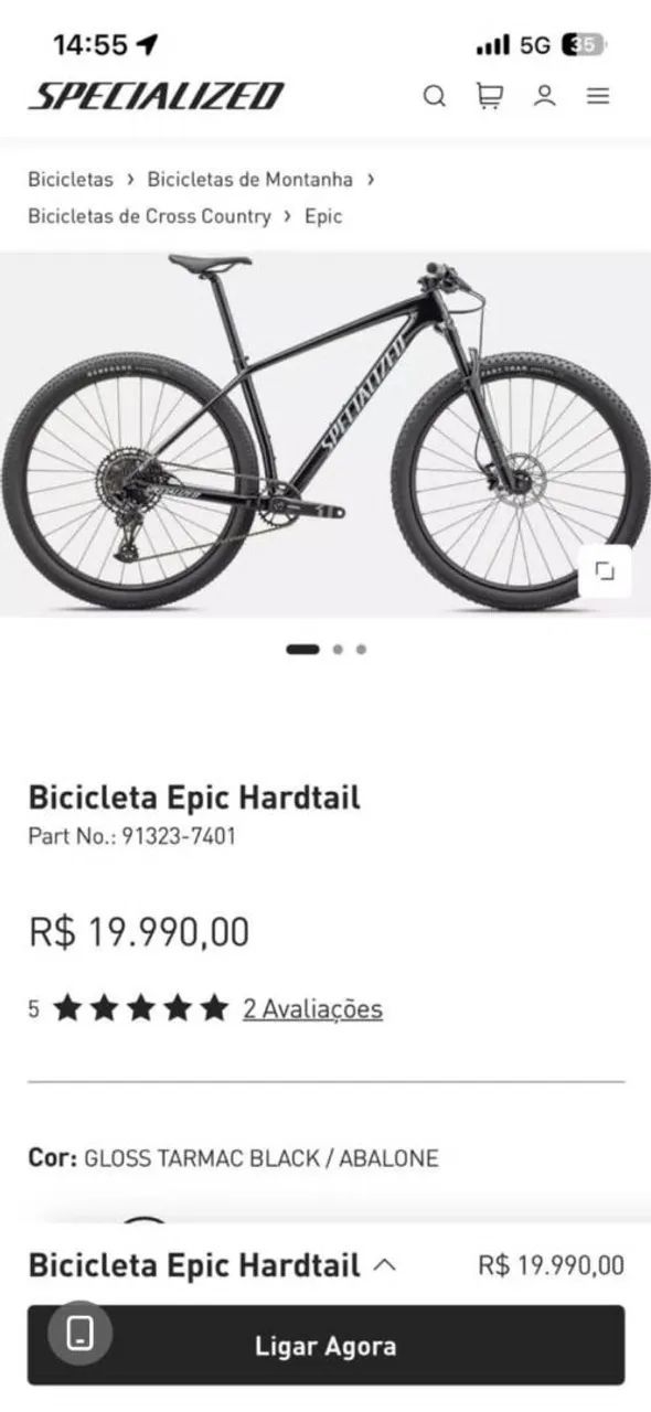 Bicicleta Specialized 29" Epic Hard Trail Carbon 2020 - Foto 2