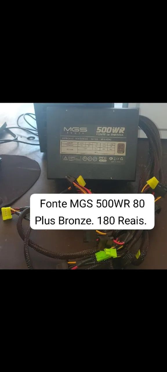 Fonte MGS 500WR 80 Plus Bronze 