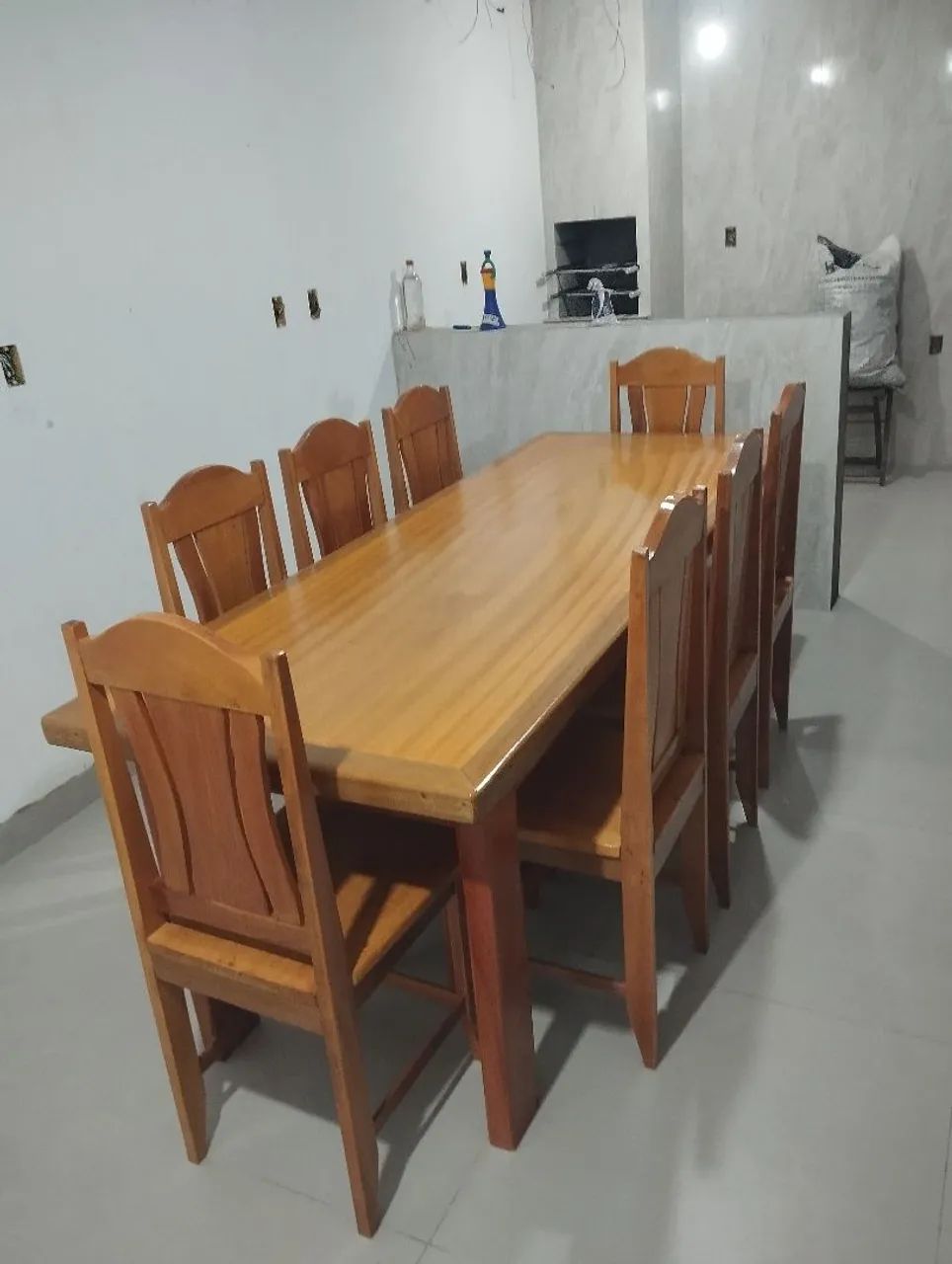 Mesa com 8 cadeiras em madeira maciça Tatajuba  - Foto 3
