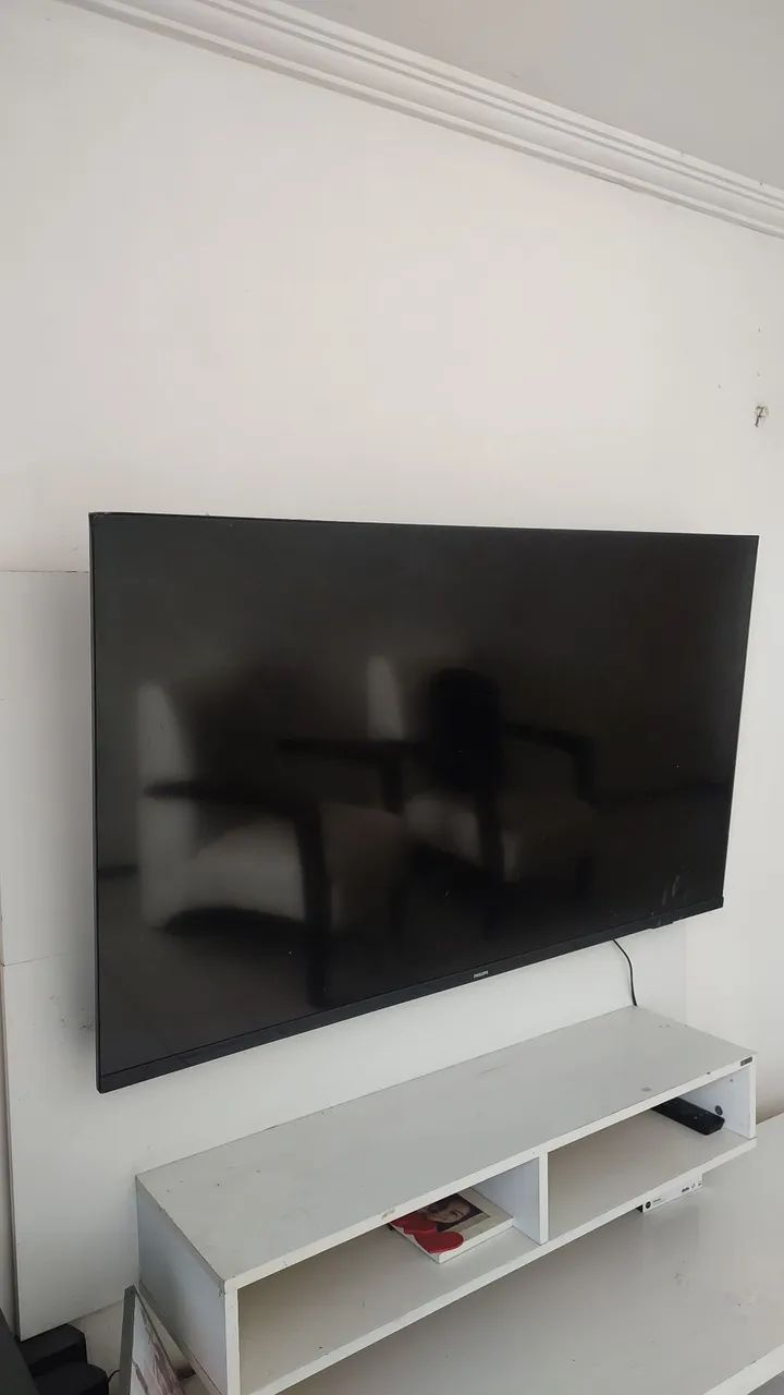 TV Philips 50" 4K Smart - Tela Quebrada - Peças