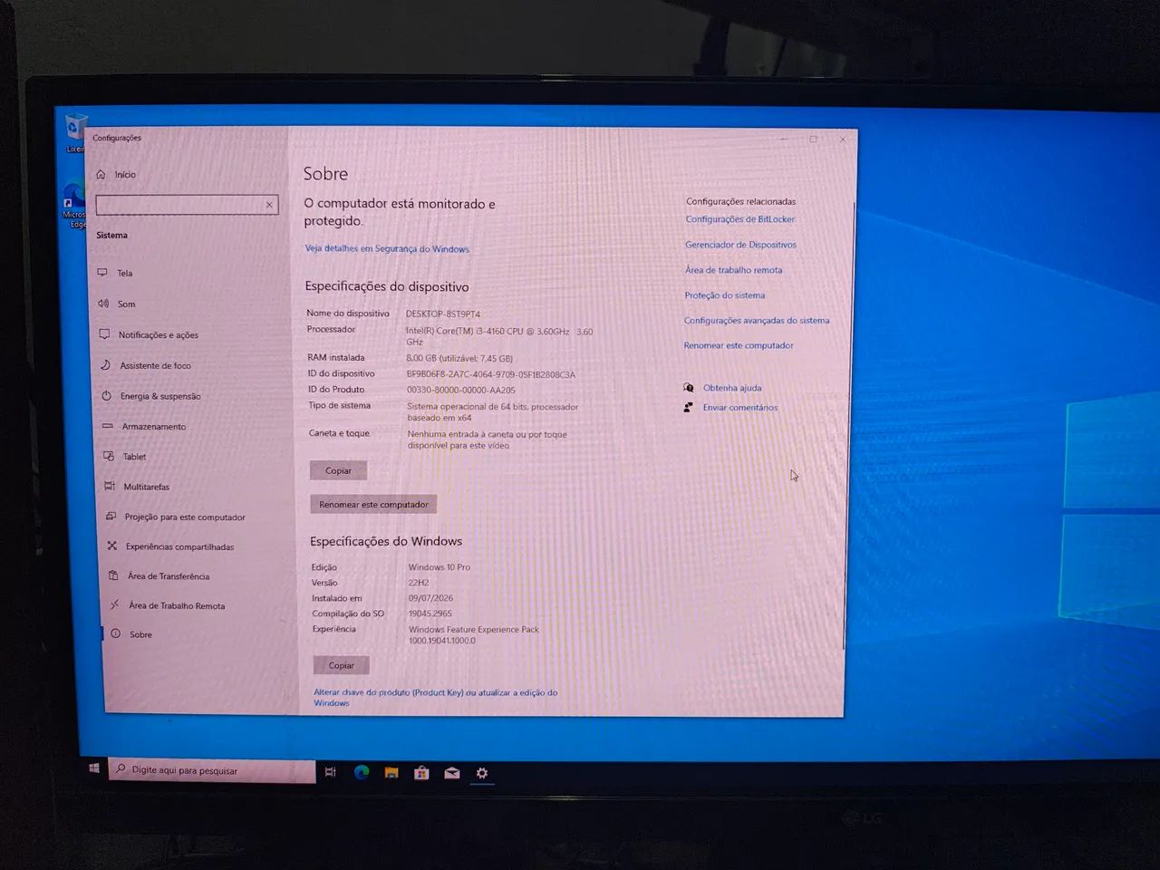 Desktop Positivo Master D380 I3-4160 8gb 120gb Ssd  - Foto 3