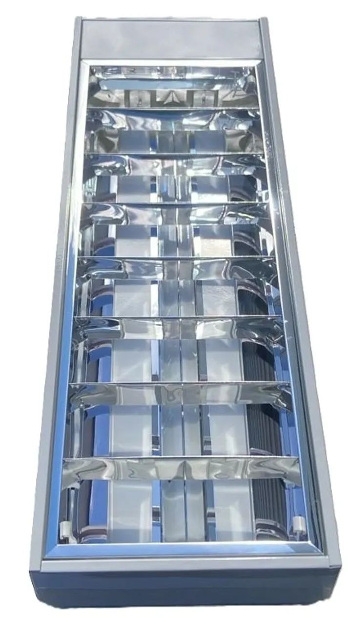 Luminária de Sobrepor c/ Aletas para 2 lâmpadas de 20W - A400 - Branca - Abalux - Foto 4