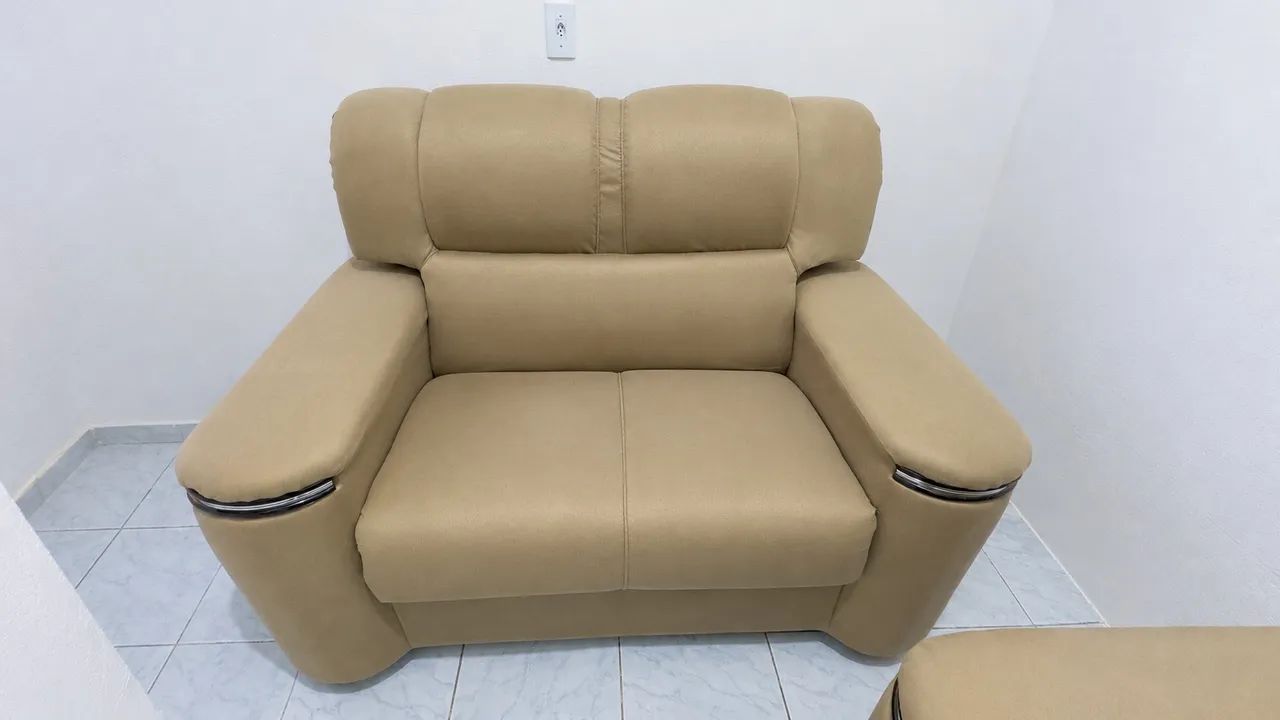 Sofá 2x3 lugares bege  - Foto 3