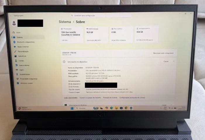 Notebook Gamer Dell G15 I5 13ª 16gb Ssd 1 tera Rtx 3050  - Foto 4