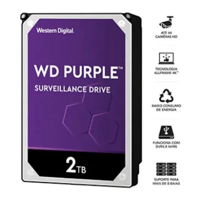 HD 2TB WD Purple WD23PURZ / Intelbras - WZetta - Foto 5