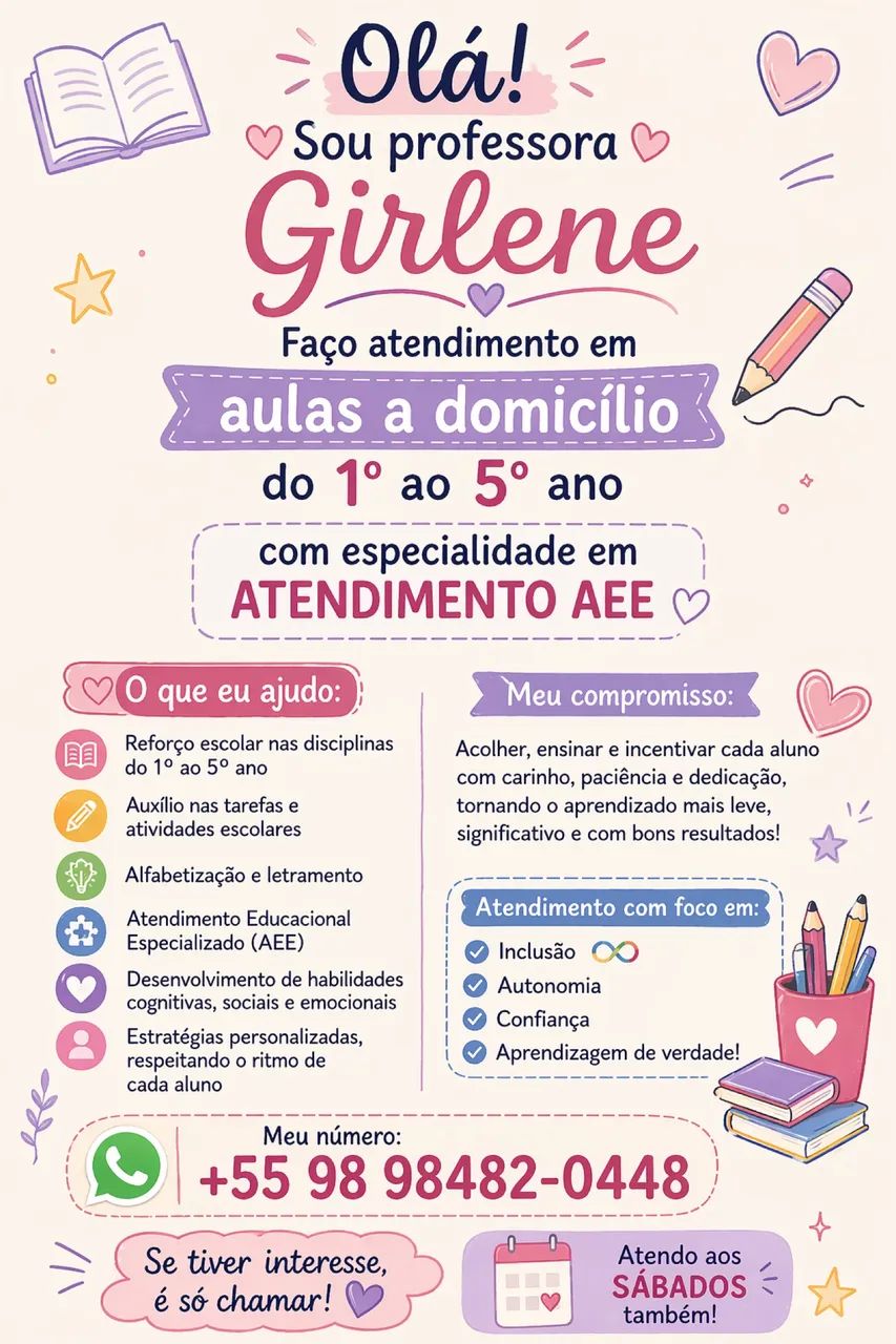 Aula em domicílio!