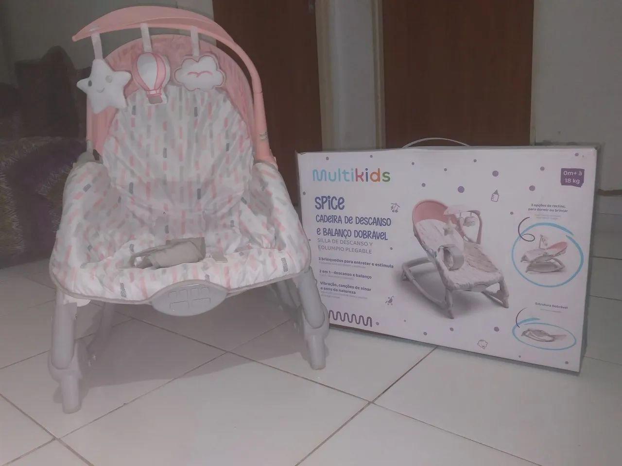 Cadeirinha de balanço e descanso dobravel - Foto 2