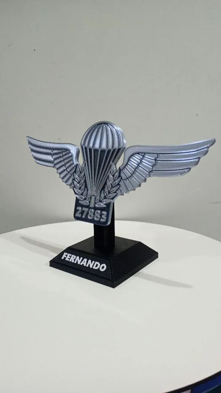 Objeto Decorativo Brevê Paraquedista Militar Exército Pqd - Foto 6