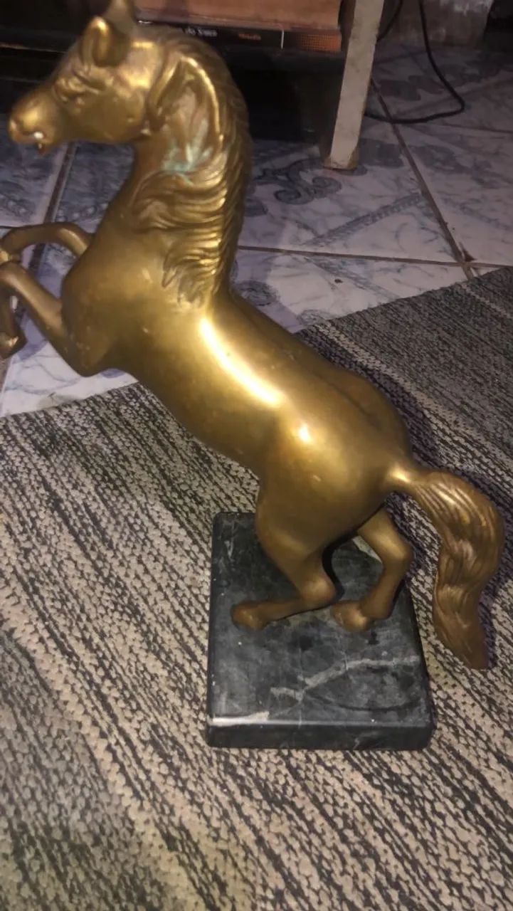 Cavalo Em Bronze Antigo - Foto 2